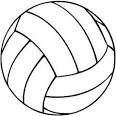Volleyball coloring page