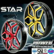 Velg Power Mio M3 Type Star Hitam Putih - toko online aksesoris ...