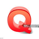 3d Red Letter Q Stock Photo - Download Image Now - Abstract ...
