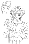 Sakura coloring page
