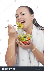 Image result for women eating salad and smiling