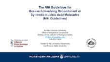NIG Guidelines rDNA Training