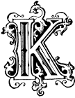 K, Ornamental letter Clipart