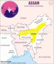 Assam Location Map, Location Map of Assam