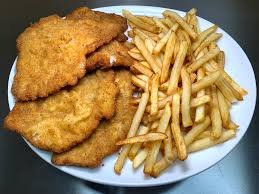 Image result for schnitzel mit pommes