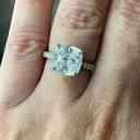 5 Carat Cushion Created Diamond 925 Sterling Silver Engagement ...