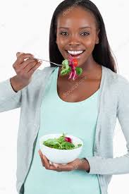 Image result for women eating salad and smiling