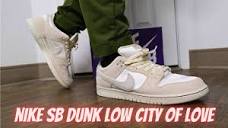 Nike SB Dunk Low City of Love Light Bone On Feet Review - YouTube
