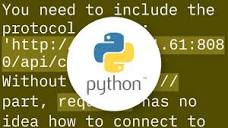 Python Requests - No connection adapters - YouTube