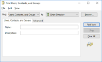 windows 7 - How do I open the "Find Users, Contacts, and Groups ...