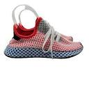 Adidas Originals Deerupt Runner Womens 6 Red Blue Shoes Mesh Net ...