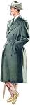 Fashion - All Wool Gaberdine Raincoat