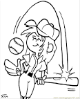 Softball coloring page