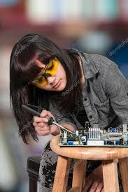 Image result for woman soldering