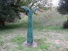 The posts on the Moray Council's stretch of route 1 are all green. - via Daymix