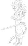 Goku super saiyan 4 para colorear - Dibujos para colorear - IMAGIXS