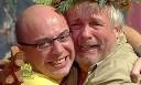 Reunited: A hug from partner Neil Sinclair