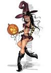 Halloween Girl Pinup Toon by *chatgr on deviantART