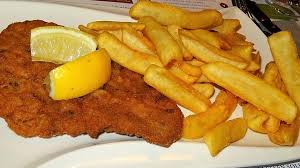 Image result for schnitzel mit pommes