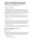 how to write a sales plan