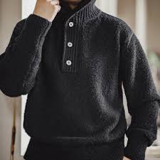 Image result for Мужская толстовка neck button black