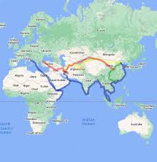 Image result for silk road map