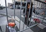 Tributes laid outside Paris Jewish deli where four hostages were.