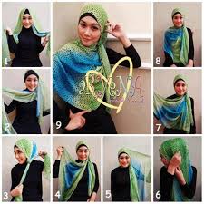 cara memakai jilbab paris polos segi empat - Trik Fotografi Wisata