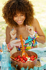 Image result for women eating salad and smiling