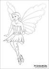 Barbie Mariposa coloring page
