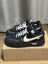 Nike Air Force 1 Low Black Off-White AO4606-001 Size 27.5cm US 9.5 ...