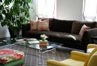 Furniture Pics: New Brown Sofas And Yellow Sofa With Glass Table ...