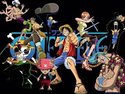 les personnages de One piece sur fond noir