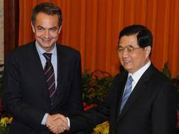 Image result for Hu Jintao zapatero