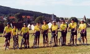 1995: Gruppenbild im neuen Alb-Extrem-Trikot v.l.n.r.: Klaus Niederberger, Tobias Krieg, Jan Krauß, Ingmar Bühr, - 10Jahre1995-02