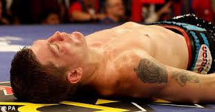 Ricky Hatton Knocked Flat