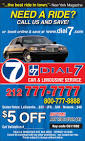 Dial 7 Car & Limousine Service Coupon (City Guide Magazine)