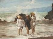 Fabian Cueto De La Rosa (1869 1937): Children On A Beach