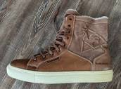 Le Coq Sportif mens brown leather lace up sneakers boots size EU ...