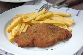 Image result for schnitzel mit pommes