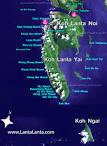 KOH LANTA Map, KOH LANTA, Krabi, Thailand