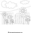 Fencing coloring page