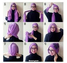 Contoh Model Gaya Hijab Terbaru Simple dan Gambar Tutorialnya