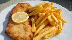 Image result for schnitzel mit pommes