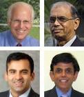 Christopher Shays, Nayan Chanda, Dr. Prasad Srinivasan and Sameer Ahuja. - cc-Gopio