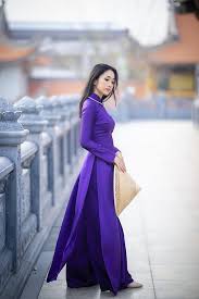 アオサイ|ZXCMNB ベトナム衣装 アオザイドレス 白いインナードレスと一体化の長袖アオザイ風ドレス 民族服装 チャイナ服(アイリスブルー,XL)