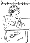 Writing coloring page