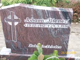 Grab von Johann Diener (15.12.1917-24.03.1991), Friedhof Akelsbarg