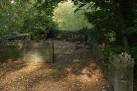 This is the site of the bridge, now part of a riverside walk. The line of - via Daymix