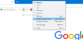 Image result for Show my windows and tabs from last time